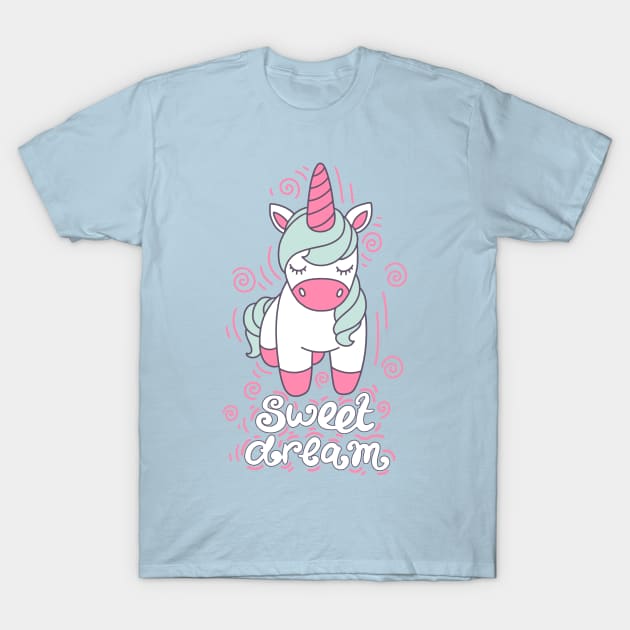 Sweet dream of Unicorn T-Shirt by Mashmuh